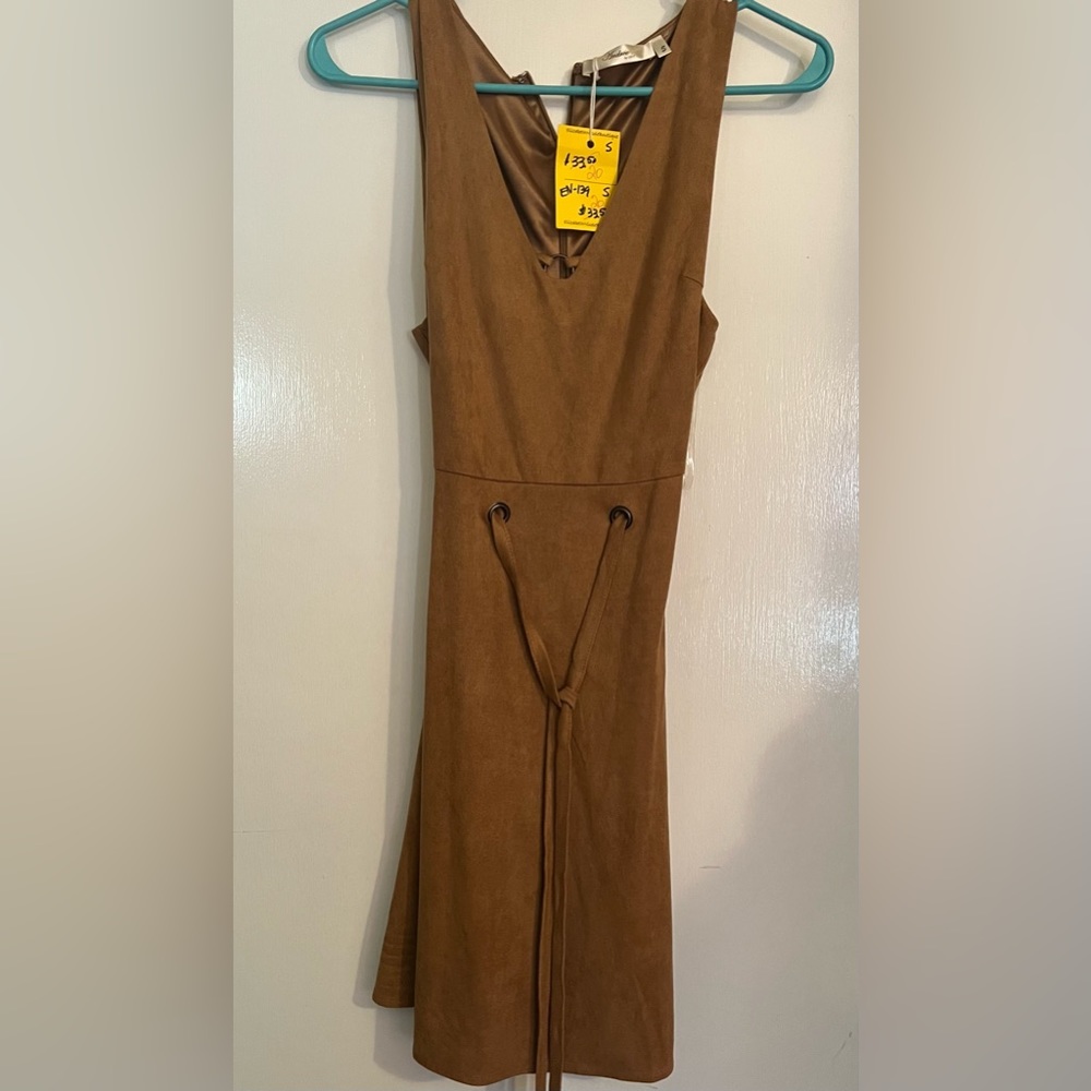 Womens small never worn boutique suede tan dress